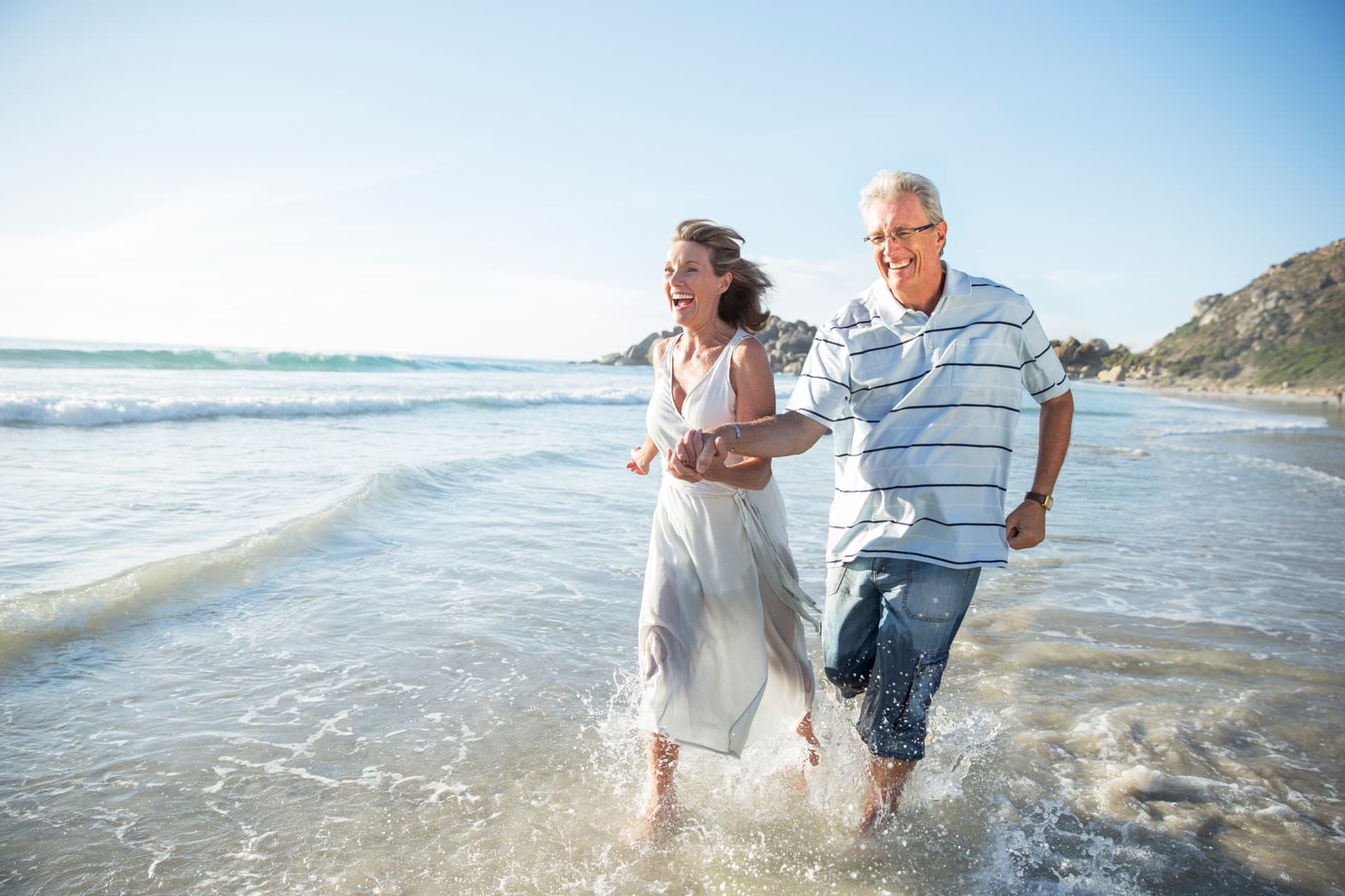 Couple enjoying renewed intimacy and wellness together