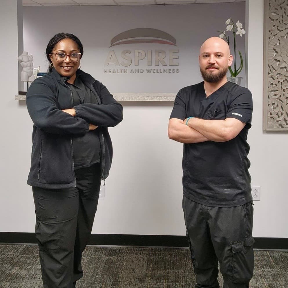 Sonny Demelo and Jasmine Rousseve at the Aspire Health & Wellness clinic in Metairie